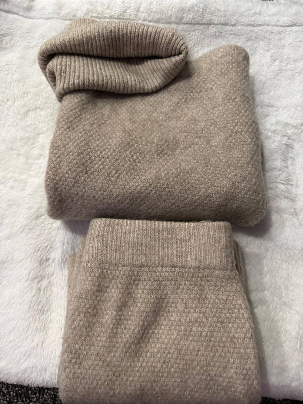 Neutral Taupe Knit Skirt Set — Cozy Two-Piece - Picture 3 of 8